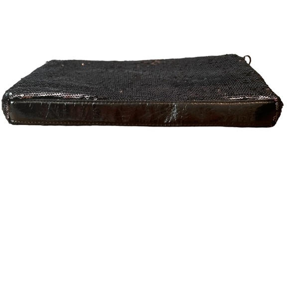 Sequin Black Clutch Bag - Picture 3 of 8